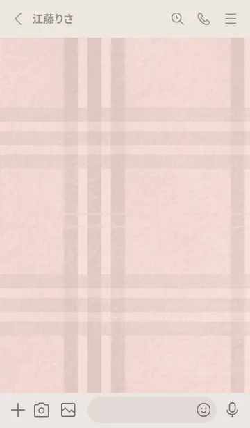 [LINE着せ替え] チェック柄 St 01 - ピンクベージュ 02の画像2