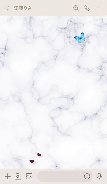 [LINE着せ替え] 花と蝶とマーブル♥ウィスタリア07_1の画像2