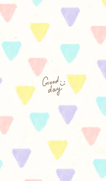 [LINE着せ替え] 水彩パステル三角13の画像1