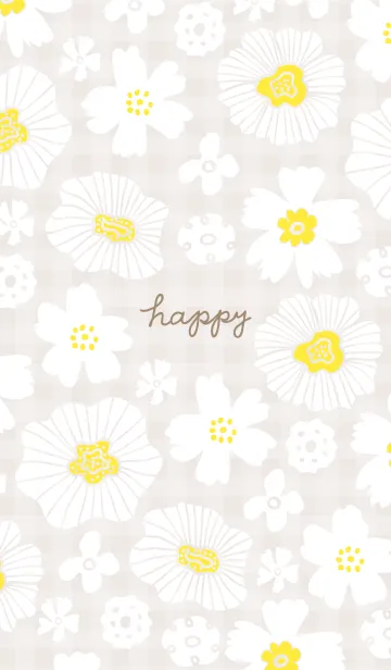 [LINE着せ替え] シンプル2 大人 白い花12の画像1