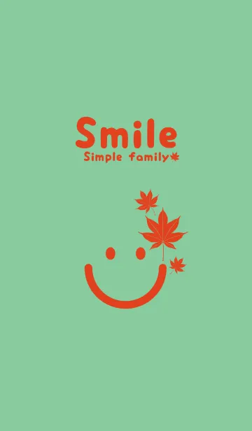 [LINE着せ替え] スマイル＆紅葉 葦葉色の画像1