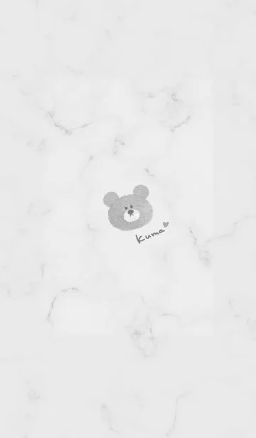 [LINE着せ替え] 水彩クマとマーブル♥グレー15_1の画像1