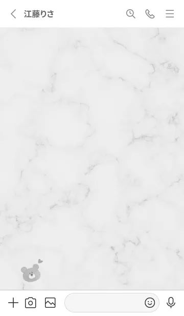 [LINE着せ替え] 水彩クマとマーブル♥グレー15_1の画像2