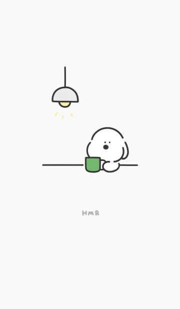 [LINE着せ替え] まるいイヌ（あたらしいグレー）の画像1