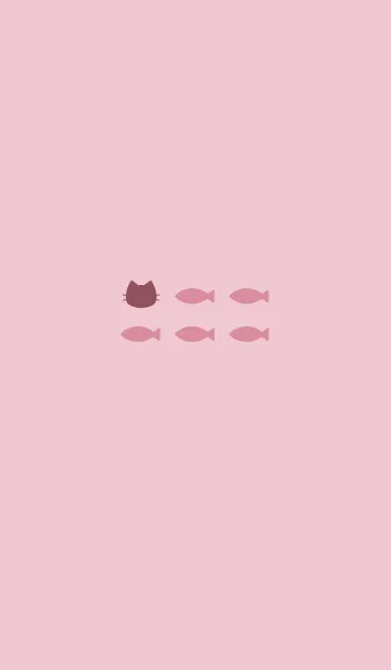 ねことおさかな(dusty pink)のLINE着せ替え