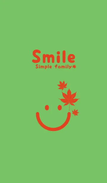 [LINE着せ替え] スマイル＆紅葉 Deep peep greenの画像1