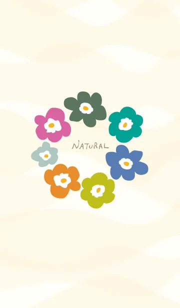 [LINE着せ替え] 北欧風 お花リースの画像1