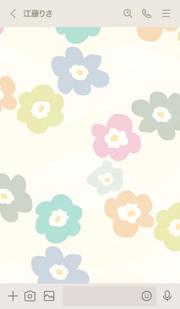 [LINE着せ替え] 北欧風 お花リースの画像3