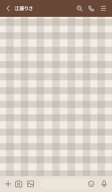 [LINE着せ替え] 大人のシンプルハート -greige check-の画像3