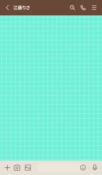 [LINE着せ替え] カラー方眼紙の着せかえ/蛍光ライトブルーの画像2