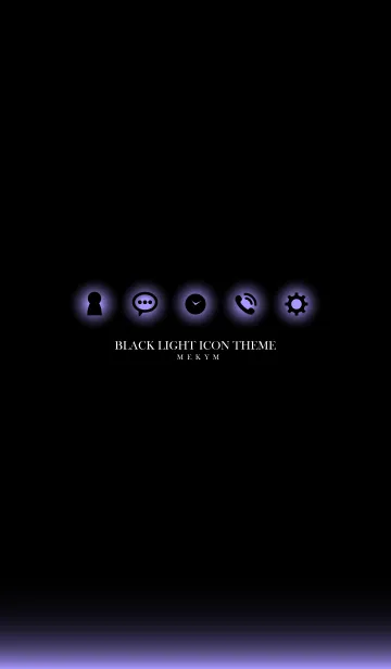 [LINE着せ替え] BLACK LIGHT ICON THEME-MEKYM 21の画像1