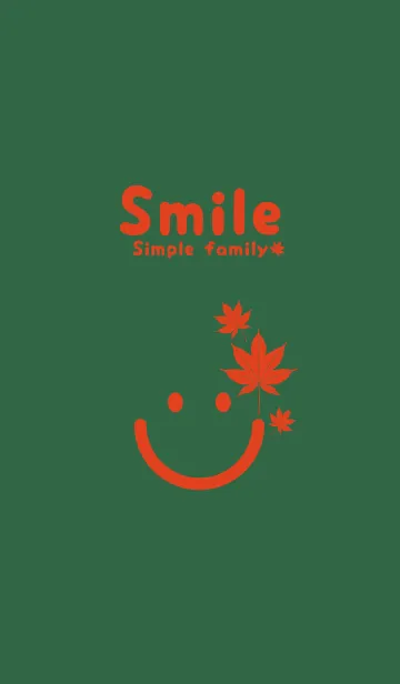 [LINE着せ替え] スマイル＆紅葉 千歳緑の画像1
