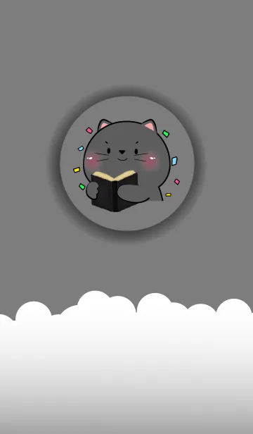 [LINE着せ替え] Simple Black Cat Love Black  Theme (JP)の画像1