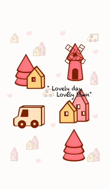 [LINE着せ替え] Cute Cute mini townの画像1