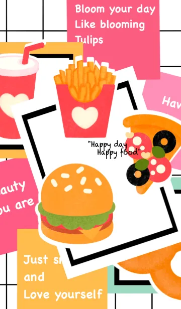 [LINE着せ替え] Cute Cute fast food set 4の画像1