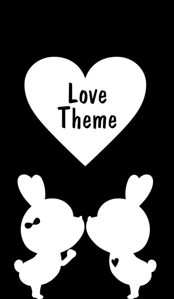 [LINE着せ替え] LOVE THEME Black and White.の画像1