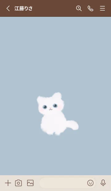 [LINE着せ替え] ふんわりふわふわ子ネコねこ♪1の画像3