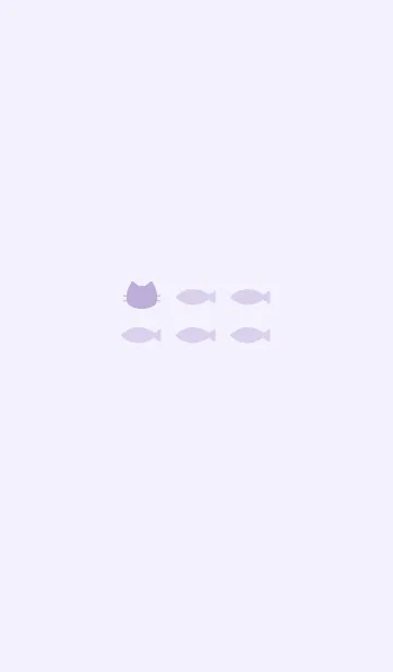 [LINE着せ替え] ねことおさかな(dusty purple)の画像1