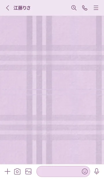 [LINE着せ替え] チェック柄 St 01 - ラベンダーの画像3