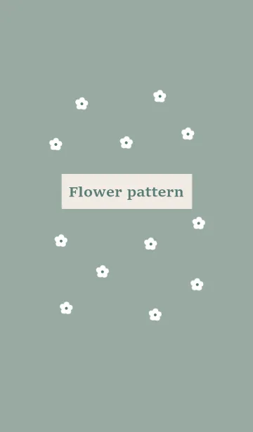 [LINE着せ替え] flower pattern #dustygreenの画像1