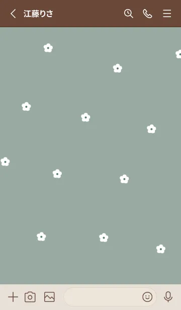 [LINE着せ替え] flower pattern #dustygreenの画像3