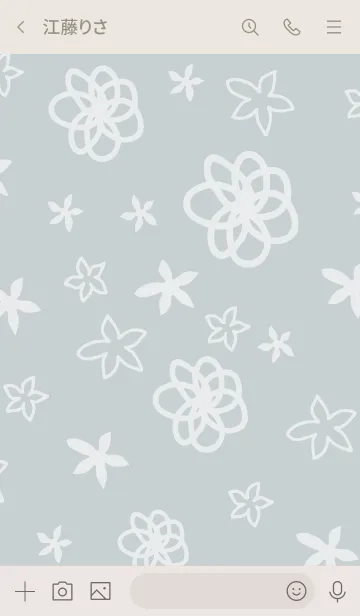 [LINE着せ替え] 白い花が舞う ブルー5の画像3