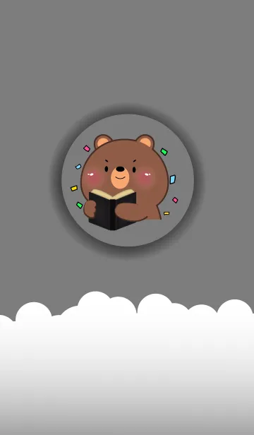 Simple Bear Love Black  Theme (JP)の着せ替えメイン画像