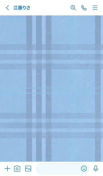 [LINE着せ替え] チェック柄 St 01 - ブルー 03の画像3