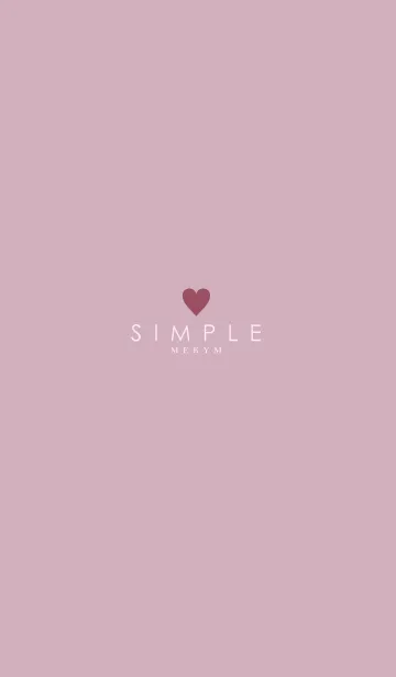 [LINE着せ替え] DUSKY PINK - SIMPLE HEART 5の画像1