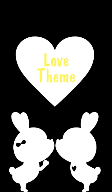 [LINE着せ替え] LOVE THEME Black and White 3の画像1