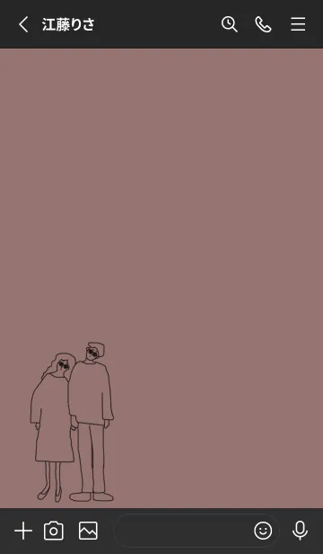 [LINE着せ替え] We're always together / brown blackの画像3