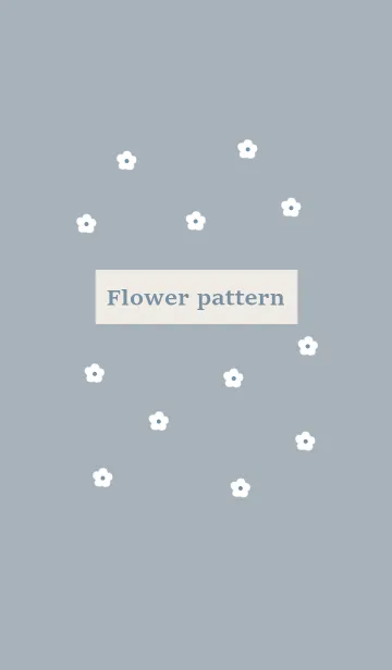 [LINE着せ替え] flower pattern #dustyblueの画像1