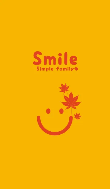[LINE着せ替え] スマイル＆紅葉 山吹色の画像1