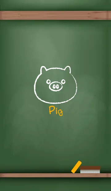 [LINE着せ替え] blackboard Pig 117の画像1