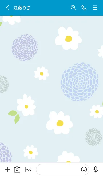 [LINE着せ替え] 白い花と鞠花5の画像3