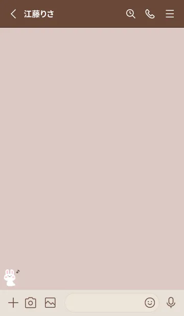 [LINE着せ替え] うさぎ2音符[ブラウン]の画像3