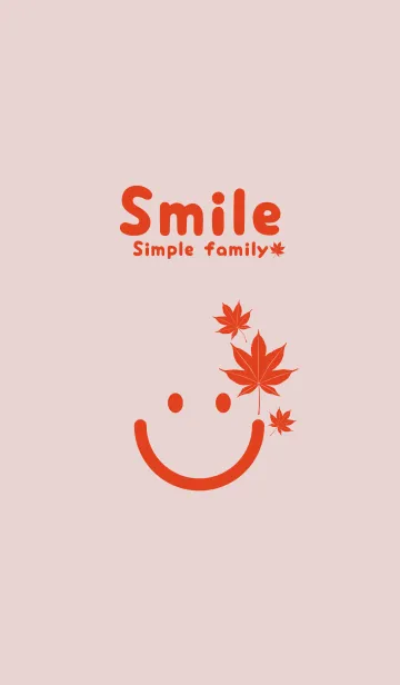 [LINE着せ替え] スマイル＆紅葉 灰桜の画像1