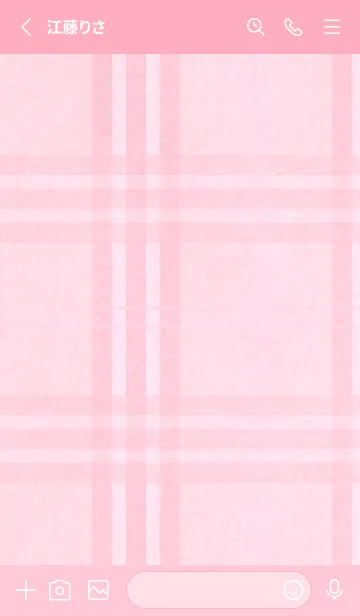 [LINE着せ替え] チェック柄 St 01 - ピンク 01の画像3