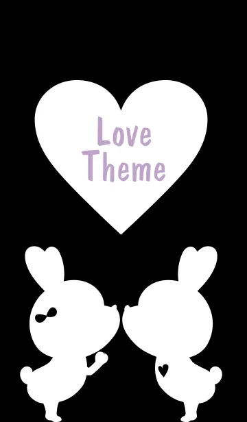[LINE着せ替え] LOVE THEME Black and White 5の画像1