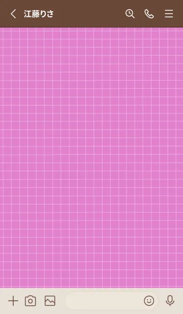[LINE着せ替え] カラー方眼紙の着せかえ/ディープピンクの画像3