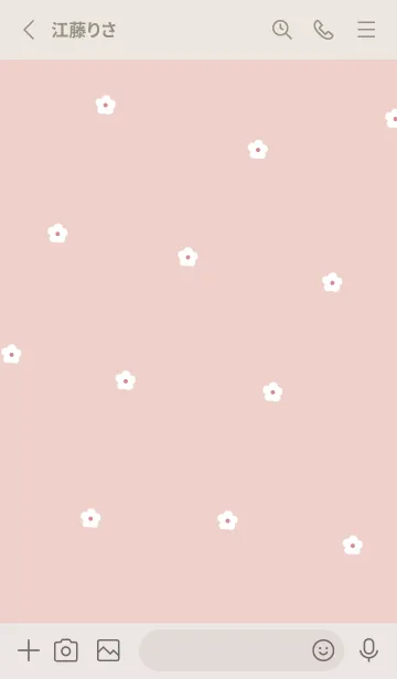 [LINE着せ替え] flower pattern #dustypinkの画像3