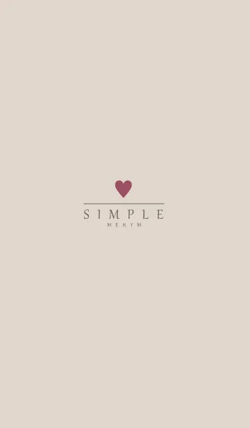 [LINE着せ替え] DUSKY BEIGE - SIMPLE HEART 5の画像1