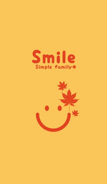 [LINE着せ替え] スマイル＆紅葉 サフランイエローの画像1