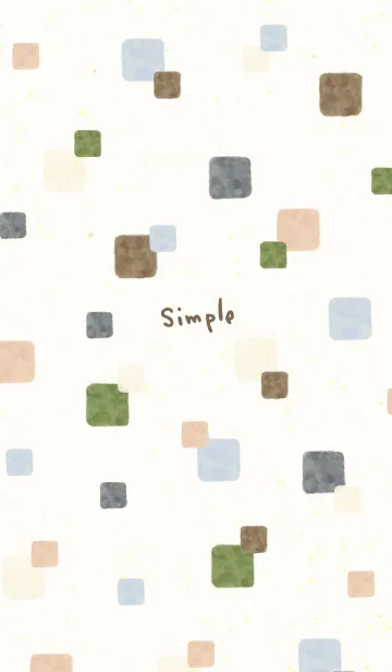 [LINE着せ替え] 水彩 大人カラー 四角19の画像1