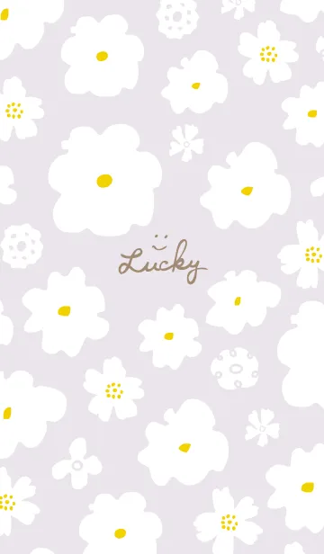 [LINE着せ替え] シンプル 大人 白い花4の画像1