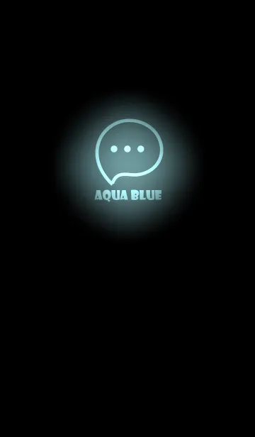 [LINE着せ替え] Aqua Blue Neon Theme V3 (JP)の画像1