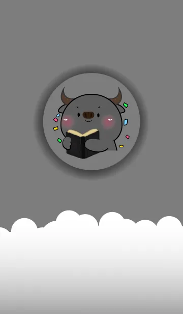 [LINE着せ替え] Simple Buffalo Love Black Theme (JP)の画像1