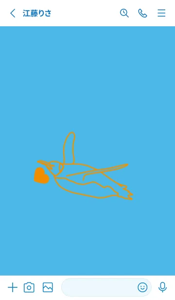 [LINE着せ替え] ペンギンとハート (ミヨゾティ)の画像3