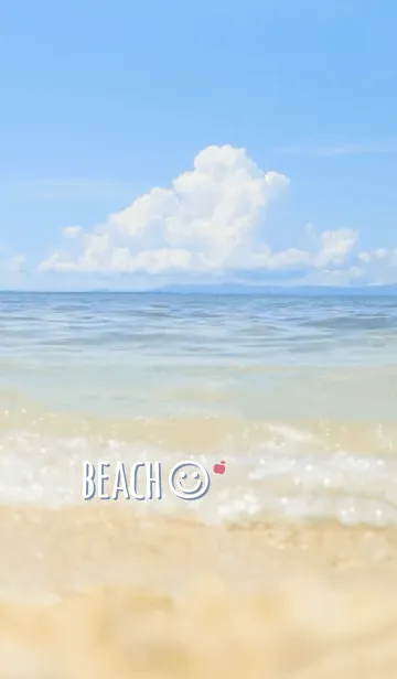 [LINE着せ替え] 海辺 りんご<ブルー>の画像1