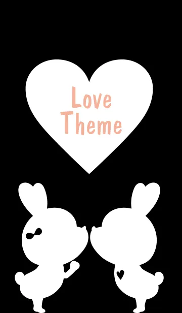 [LINE着せ替え] LOVE THEME Black and White 6の画像1